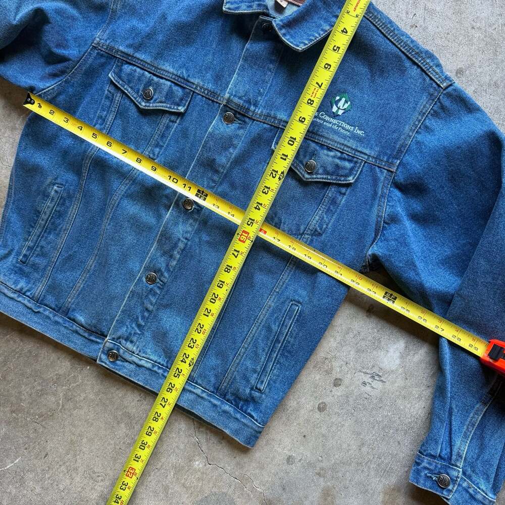 Port Authority Blue Denim Trucker Jacket with Waste Connections Inc. Logo, Size - Picture 5 of 7